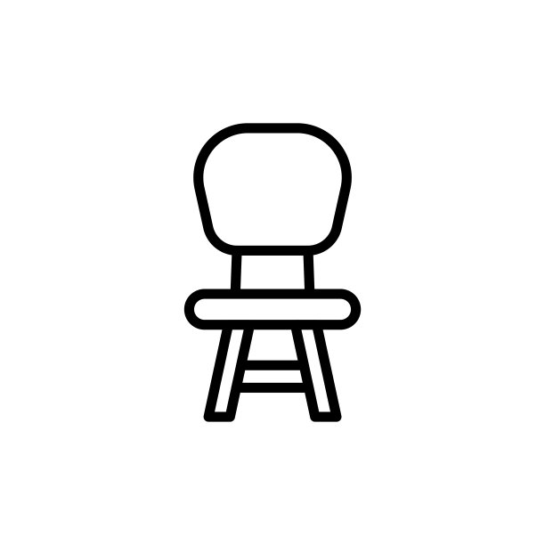 简约椅子线条图标图片下载