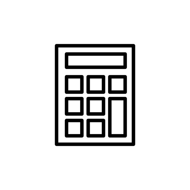 简约计算器线性图标图片下载