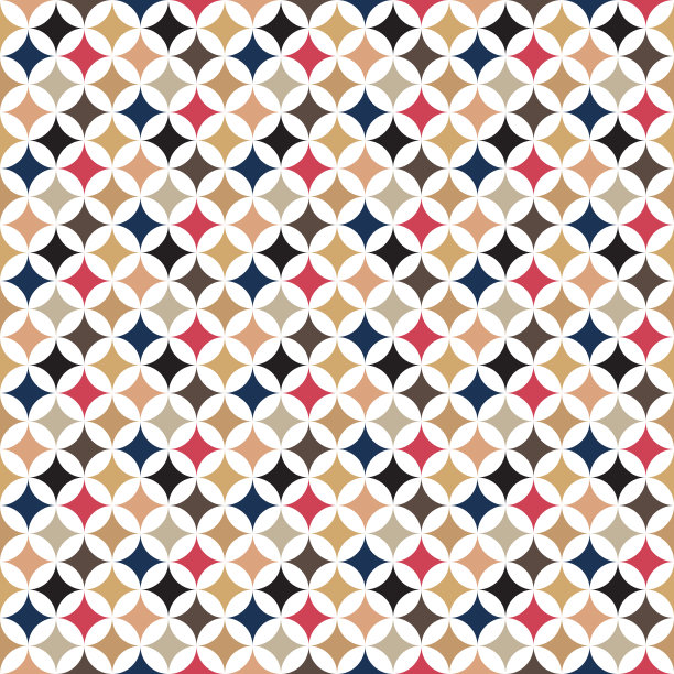 色彩柔和的日本几何钻石装饰图案。图片下载