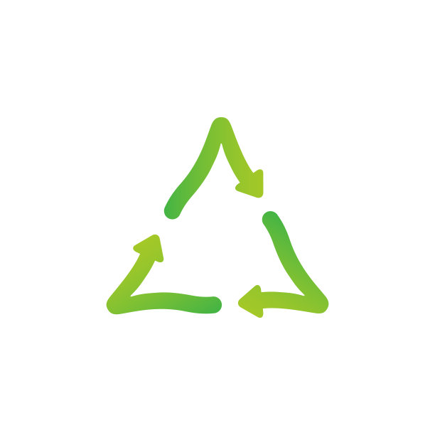 绿色矢量循环符号。手绘箭头图标。股票矢量插图孤立的白色背景。图片下载
