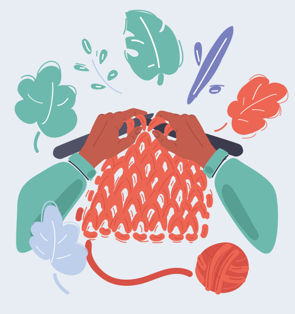 手用针织针。图片下载