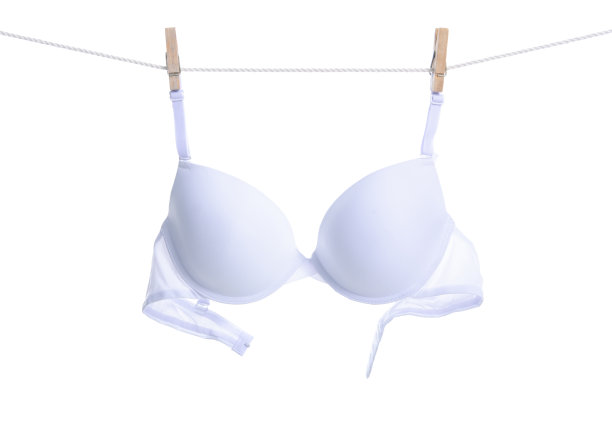 白色胸罩上的衣夹绳图片下载
