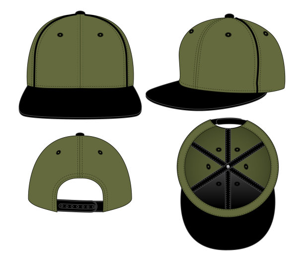设置街舞帽设计向量图片下载