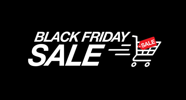 黑色星期五促销标签布局设计图片下载