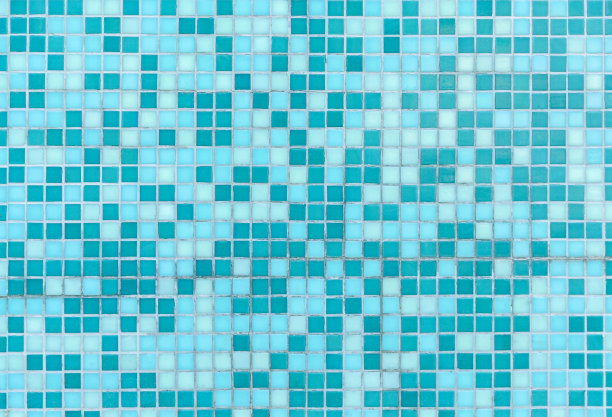 纹理马赛克面对游泳池，浴室，厨房的墙壁，瓷砖地板。素材图片