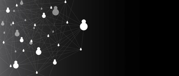 人在几何线上的联系图片下载