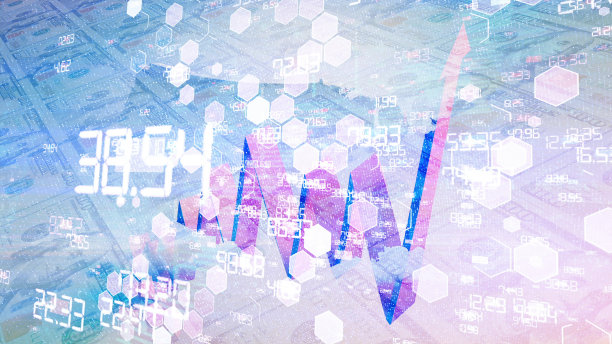 统计数据的概念。数字环境下不断增长的财务图表图片下载