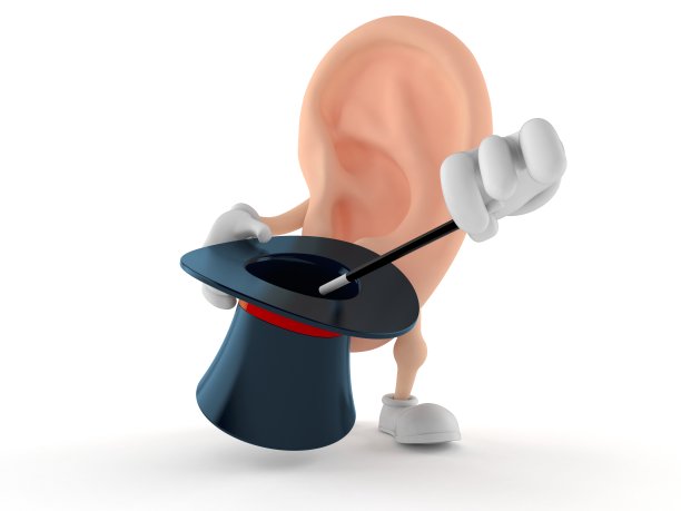 戴着魔法帽的耳朵人物图片下载