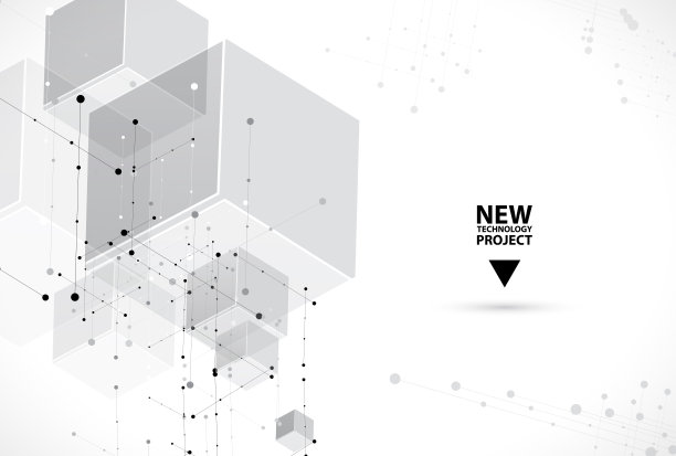 抽象的六角背景。多边形的设计技术。数字未来极简主义图片下载