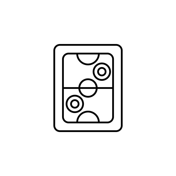 空中曲棍球，棋盘游戏，复古。在白色背景上。图片下载