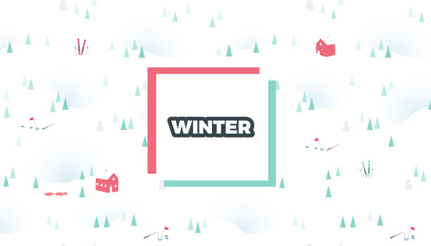 矢量复古风格的冬季横幅或卡片设计。图片下载
