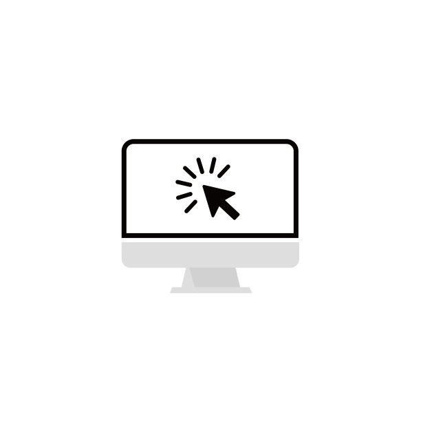 计算机显示器矢量图标用箭头单击鼠标图片下载