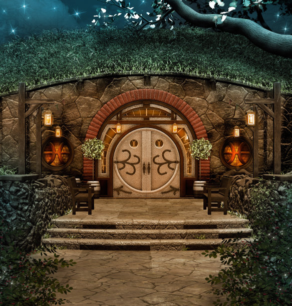 魔法花园中的精灵小屋图片下载