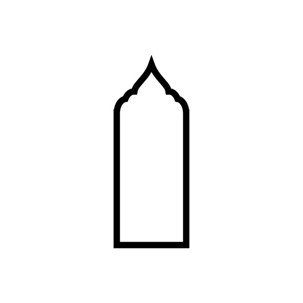 清真寺门图标设计模板矢量图图片下载