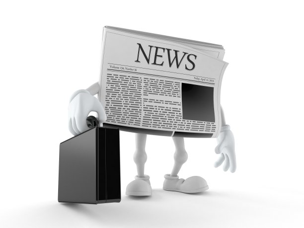 报纸人物拿公文包图片下载