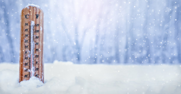 温度计上的雪图片下载