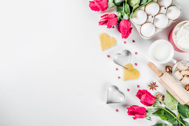 情人节烘焙背景图片下载