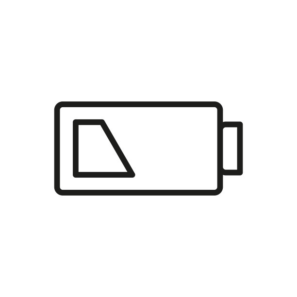 简洁电池线条图标图片下载