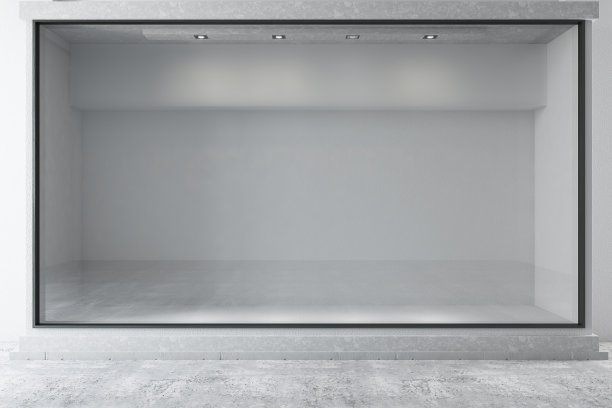 空荡荡的商店橱窗图片下载