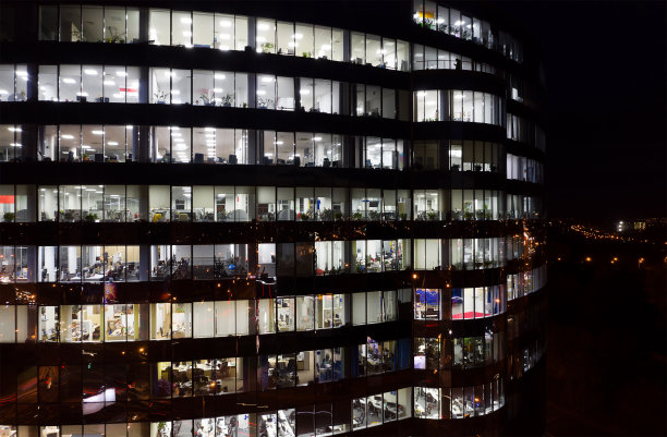 夜城建筑商务办公背景图片下载