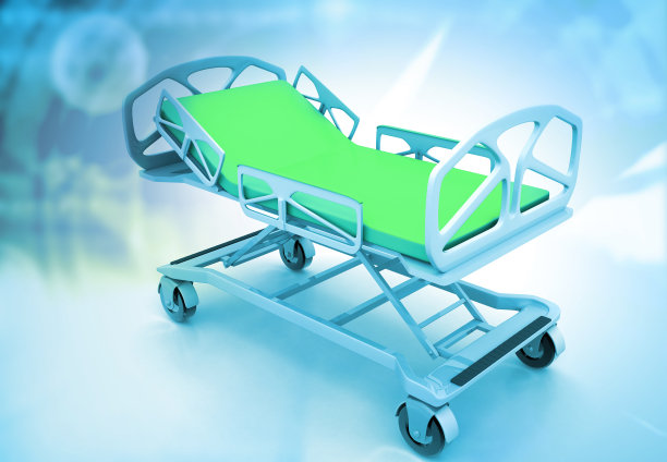 有医疗背景的医院病床图片下载