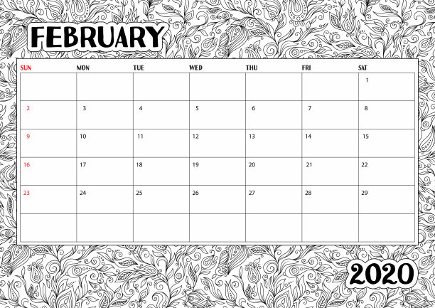 2020 Antisterss日历计划，涂鸦着色书图片下载