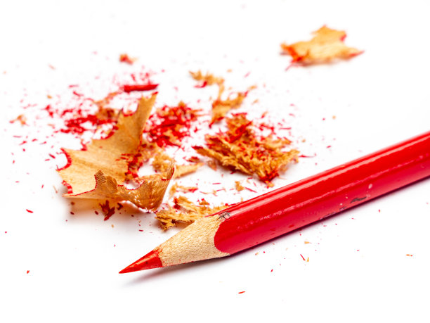 红色铅笔孤立背景图片下载