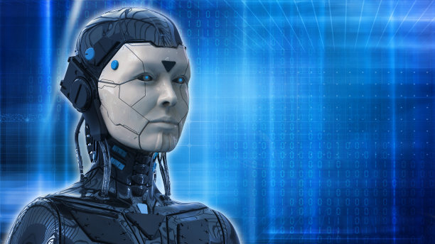 机器人女人，科幻机器人女性人工智能3d渲染图片下载