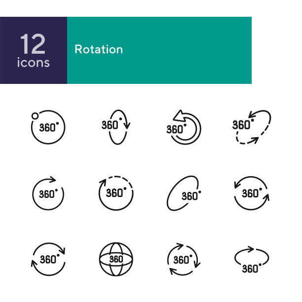 旋转线图标组图片下载