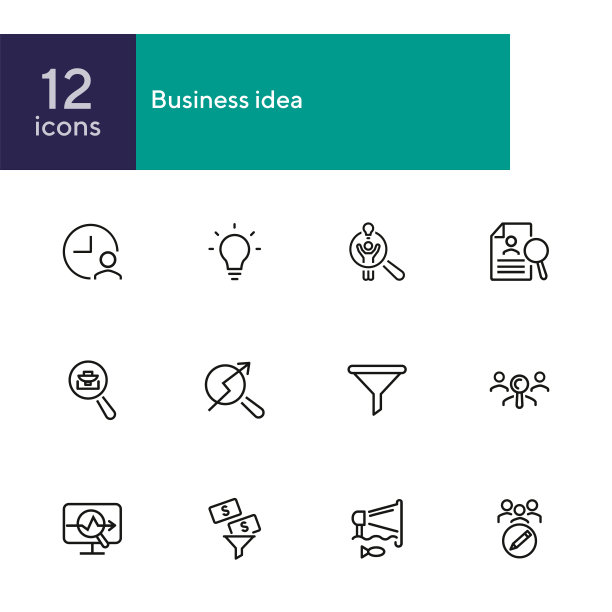 业务思路线图标集图片下载