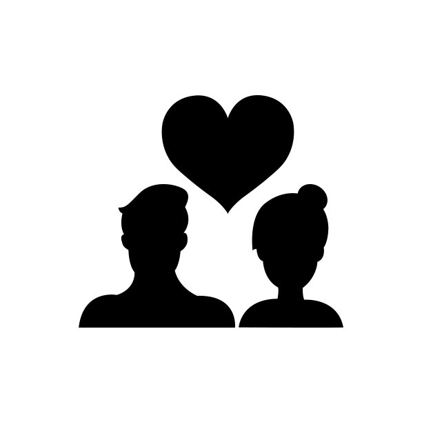 爱情和友谊的图标，标志孤立在白色的背景图片下载