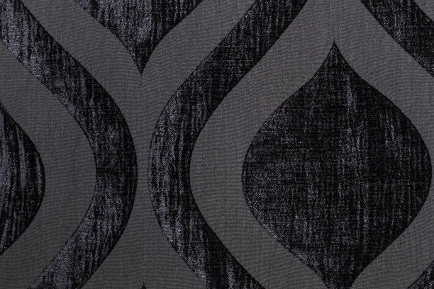 一种带有装饰物的黑色羊毛纹理素材图片