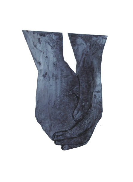 双手紧握在白色背景上图片下载