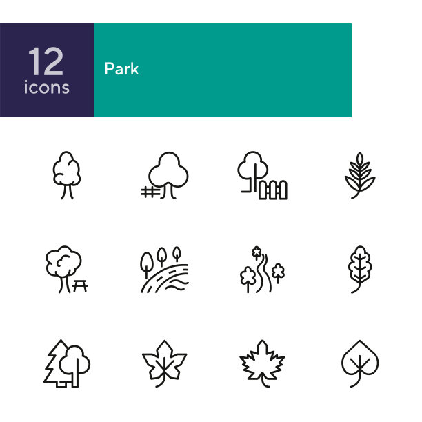 公园线图标设置图片下载