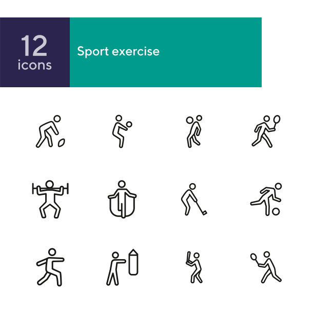 运动锻炼线图标设置图片下载