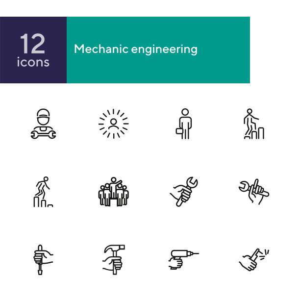 机械工程图标图片下载