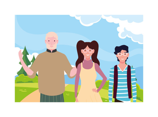 一群人的背景景观图片下载