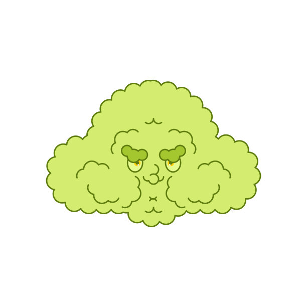 云恶心感觉恶心情绪孤立。生病的卡通风格。矢量图图片下载