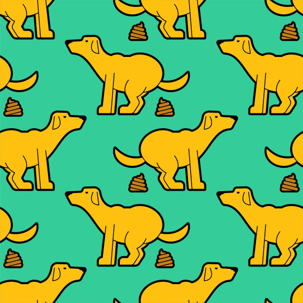 狗屎纹路无缝。宠物狗屎的背景。矢量纹理图片下载