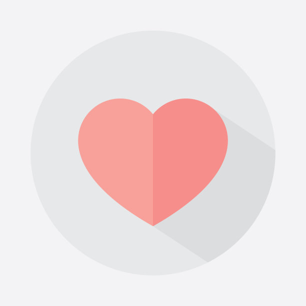 可爱的粉色心形图标在灰色的背景。图片下载