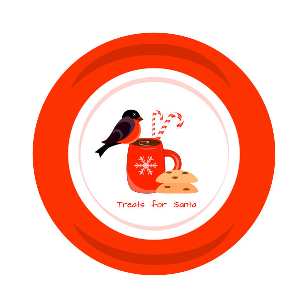 圣诞老人的治疗板。可可和红腹灰雀图片下载