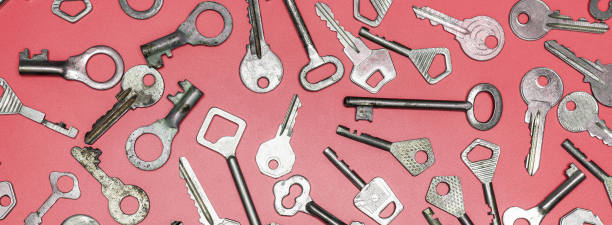 按键设置为粉色背景。妥善保管门锁钥匙和保险箱图片下载