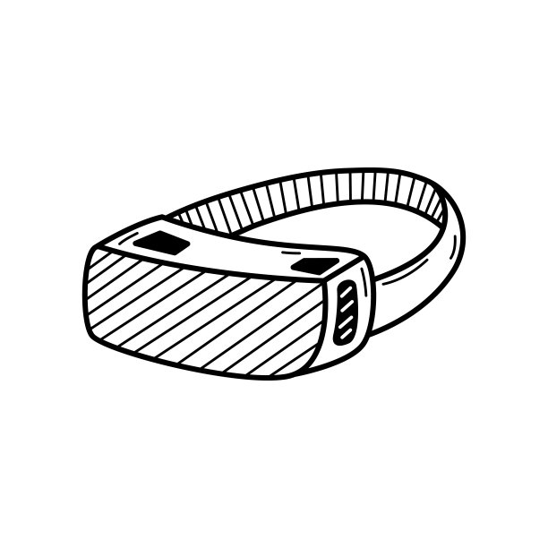 手绘VR孤立在一个白色。草图。矢量插图。图片下载