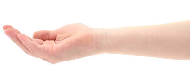 女人的手孤立。图片下载