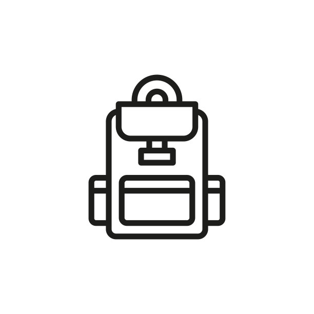 简单的背包线图标。图片下载