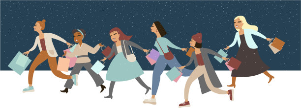 冬季购物的概念图片下载