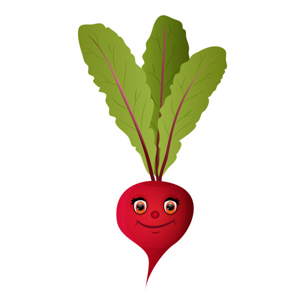 可爱的卡通萝卜孤立在白色的背景。平的风格。矢量插图。图片下载