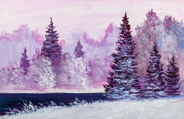 有河圣诞森林图片下载