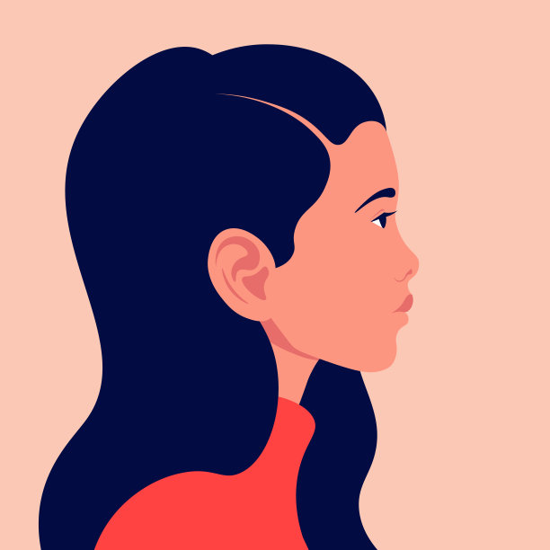 一个亚洲小女孩的头像。旁边是一张孩子的脸。肖像。《阿凡达》。图片下载