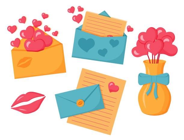 这是一组情人节的元素。图片下载